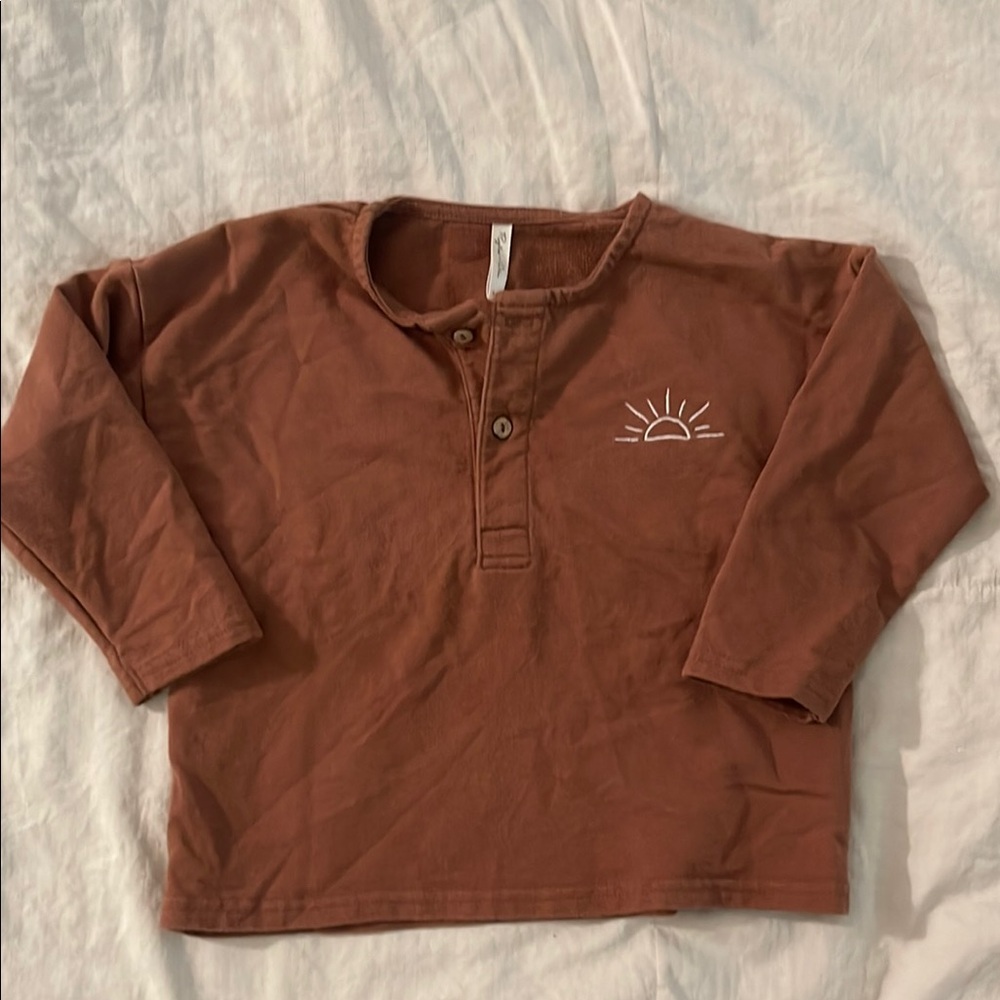 Rylee + Cru Terracotta Long Sleeve Tee